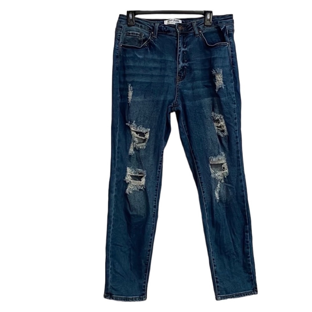 WAX JEANS STRAIGHT LEG Y2K style size 13 juniors - Picture 2 of 8